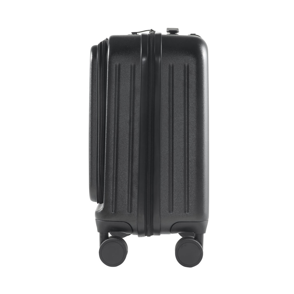Dellonda Cabin Size Luggage with Dual TSA Lock 18", Black (DL156)