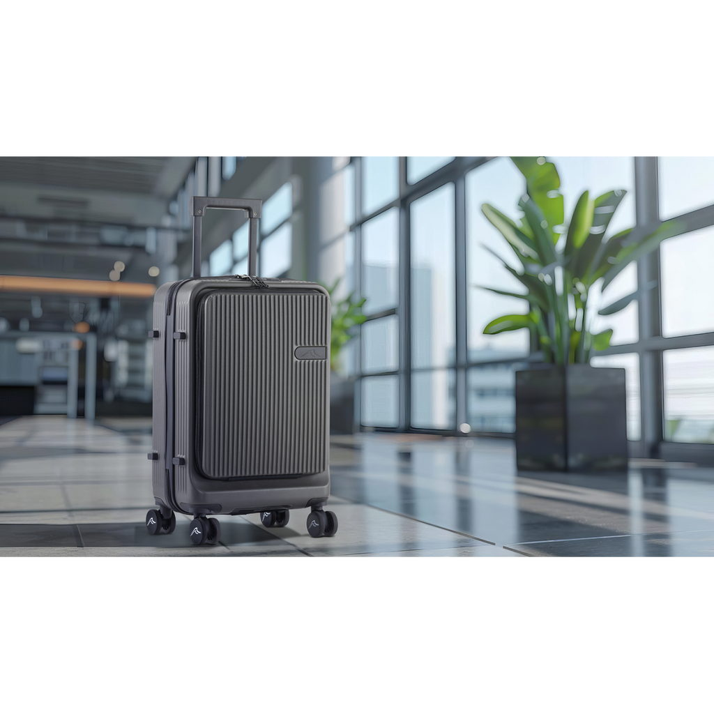 Dellonda Cabin Size Luggage with Dual TSA Lock 20", Black (DL157) (Factory Refurbished A)