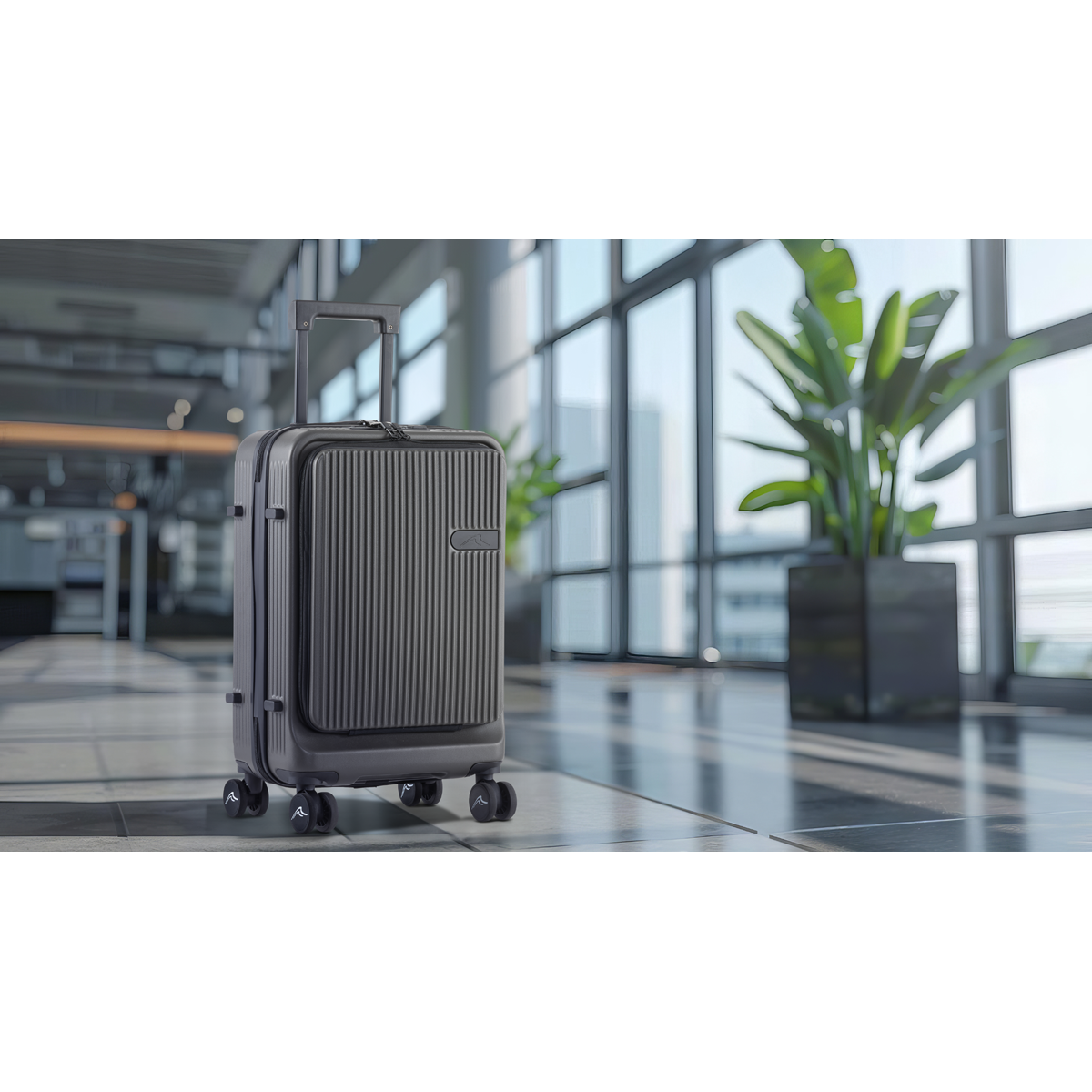 Dellonda Cabin Size Luggage with Dual TSA Lock 20", Black (DL157) (Factory Refurbished A)