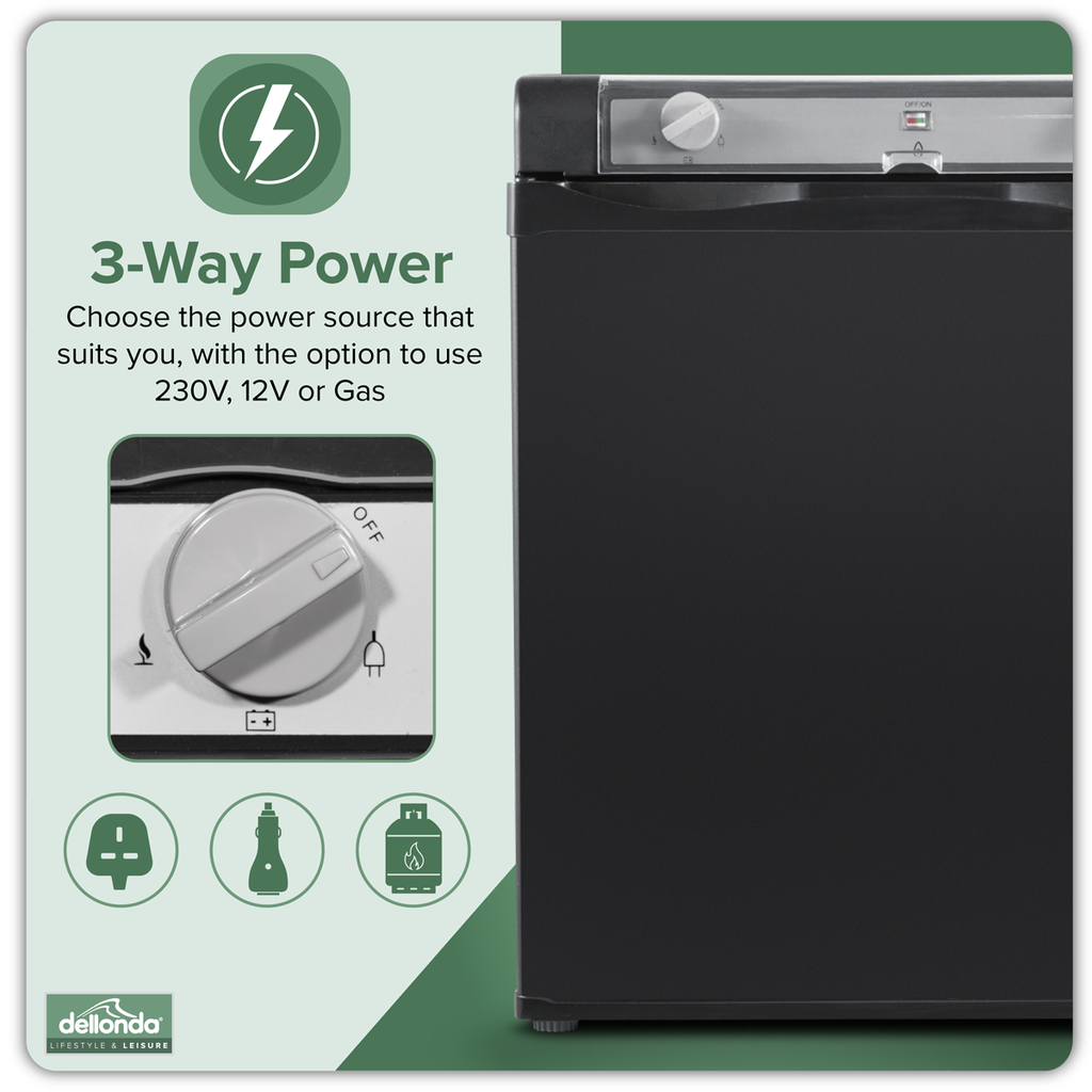 Dellonda 3-Way Fridge 40L