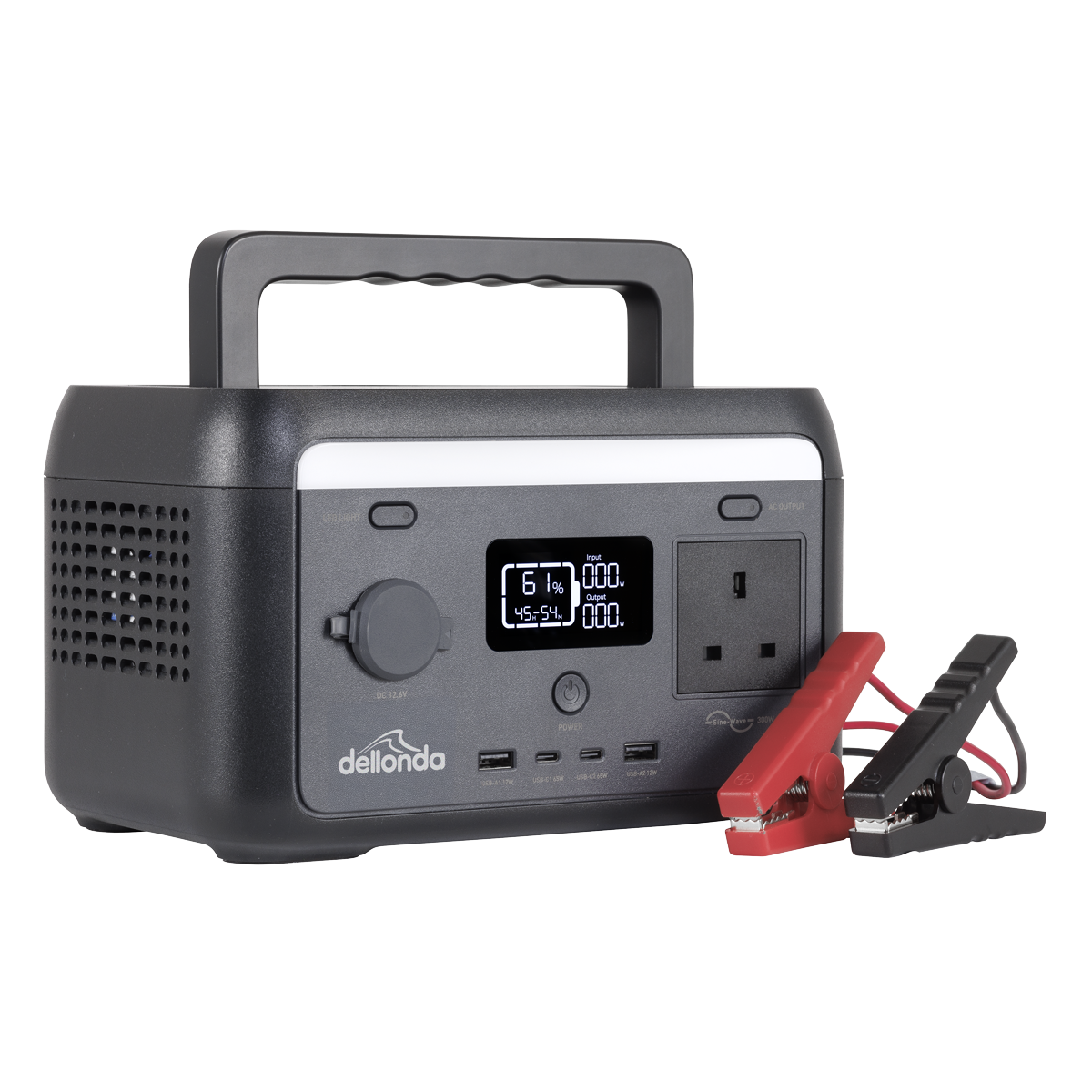 Dellonda Portable Power Station with Foldable Solar Panel, 300W (DL178)