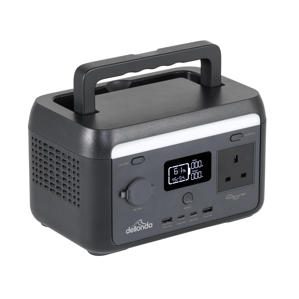 Dellonda Portable Power Station with Foldable Solar Panel, 300W (DL178)