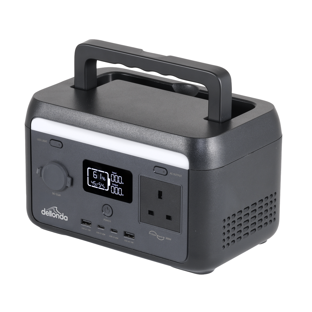 Dellonda Portable Power Station with Foldable Solar Panel, 300W (DL178)