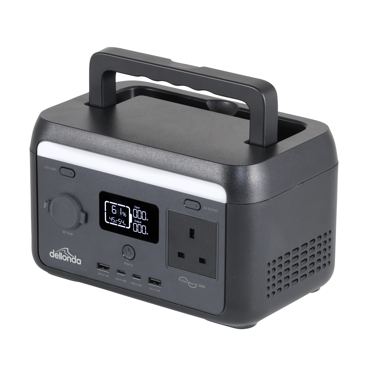 Dellonda Portable Power Station with Foldable Solar Panel, 300W (DL178)