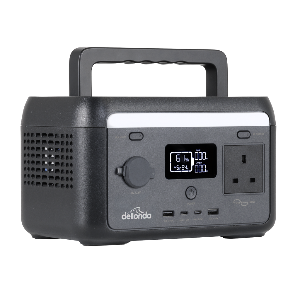 Dellonda Portable Power Station with Foldable Solar Panel, 300W (DL178)