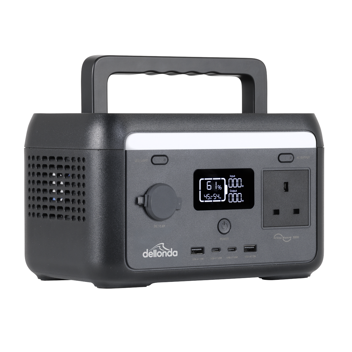 Dellonda Portable Power Station with Foldable Solar Panel, 300W (DL178)