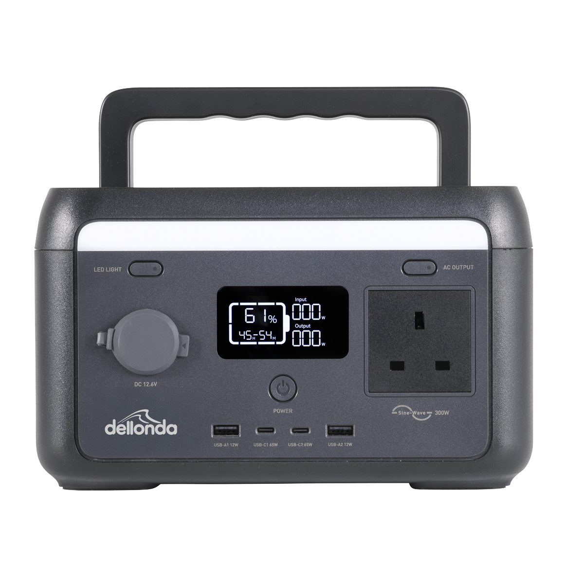 Dellonda Portable Power Station with Foldable Solar Panel, 300W (DL178)