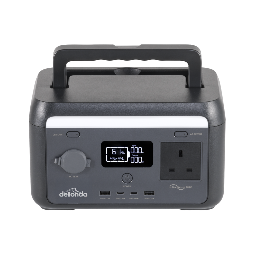 Dellonda Portable Power Station with Foldable Solar Panel, 300W (DL178)