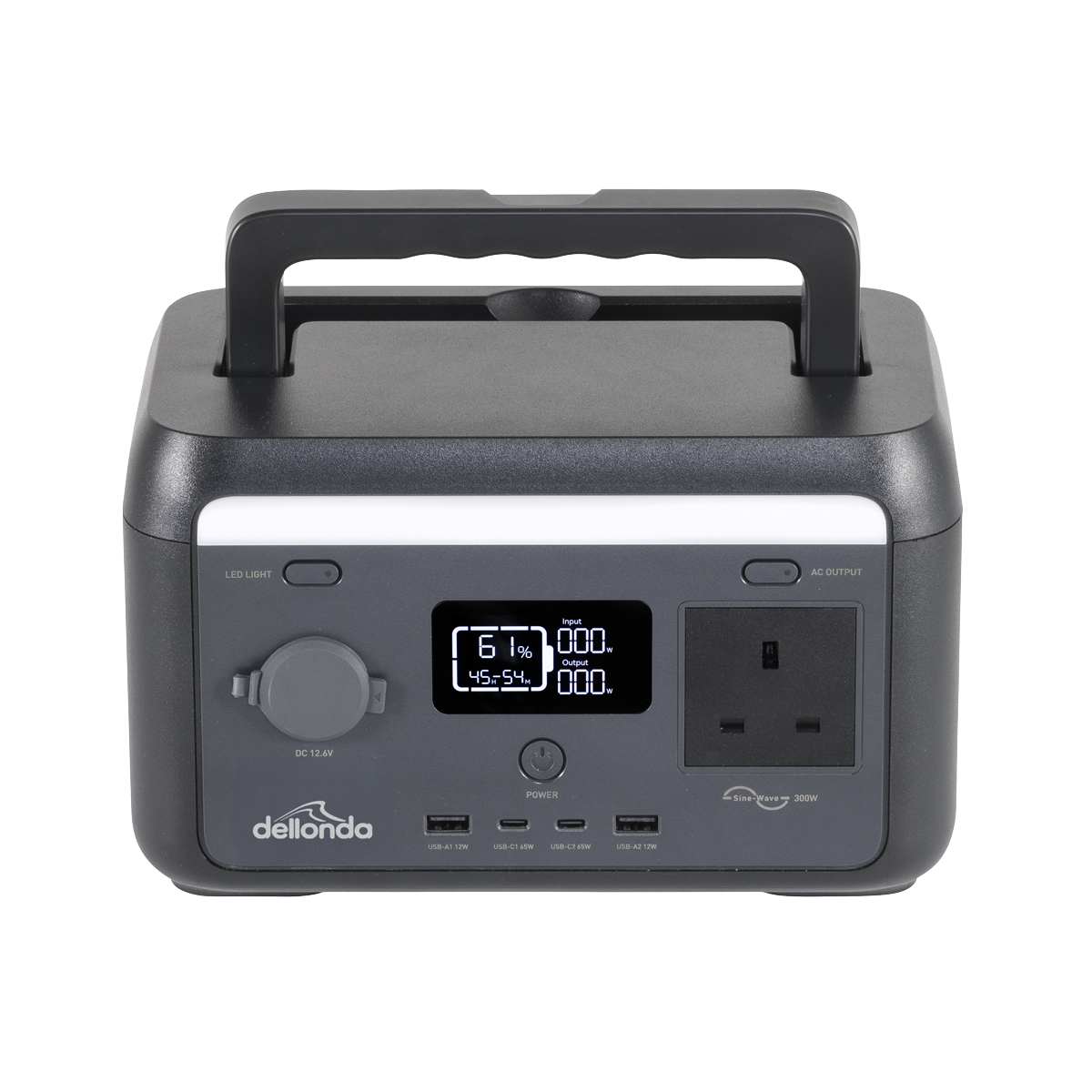 Dellonda Portable Power Station with Foldable Solar Panel, 300W (DL178)