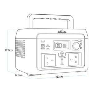 Dellonda Portable Power Station 600W