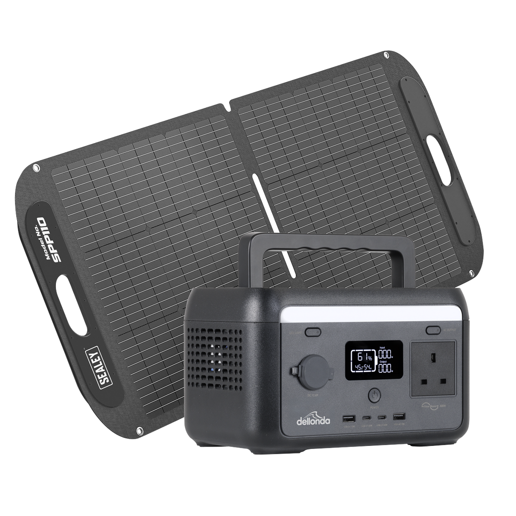 Dellonda Portable Power Station with Foldable Solar Panel, 300W (DL178)