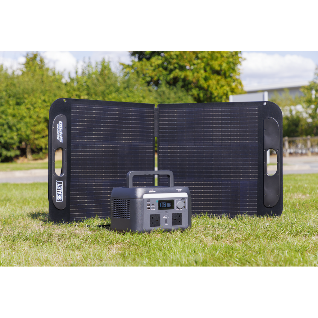 Dellonda Portable Power Station with Foldable Solar Panel, 600W (DL179)