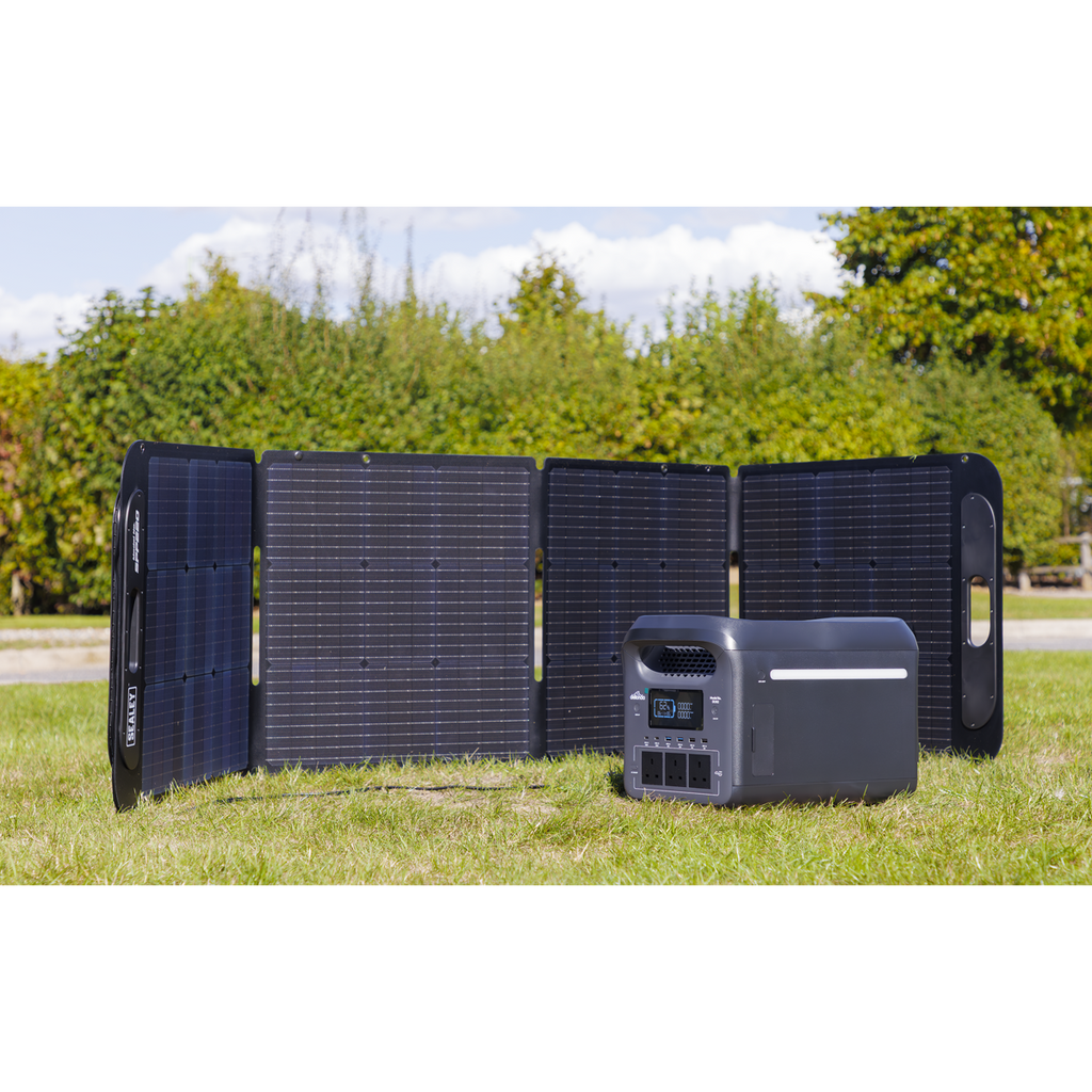 Dellonda Portable Power Station with Foldable Solar Panel, 1800W (DL180)