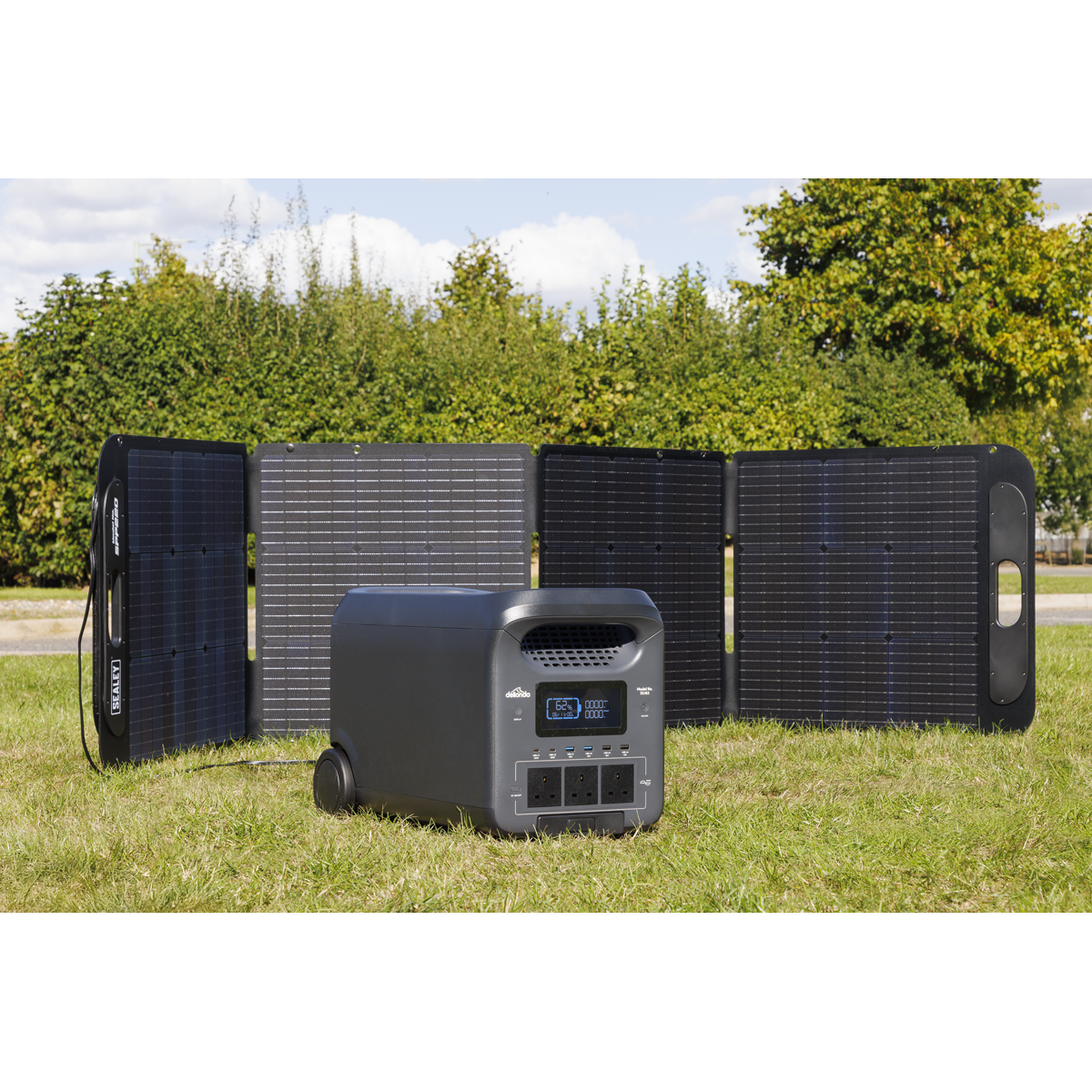 Dellonda Portable Power Station with Foldable Solar Panel, 3000W (DL181)