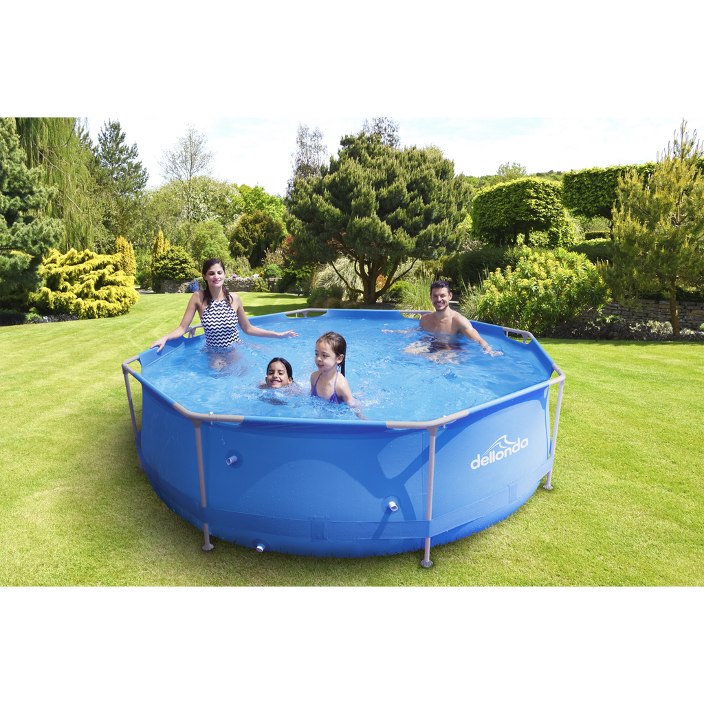 Dellonda Steel Frame Swimming Pool Starter Kit 10ft, Blue (DL137)