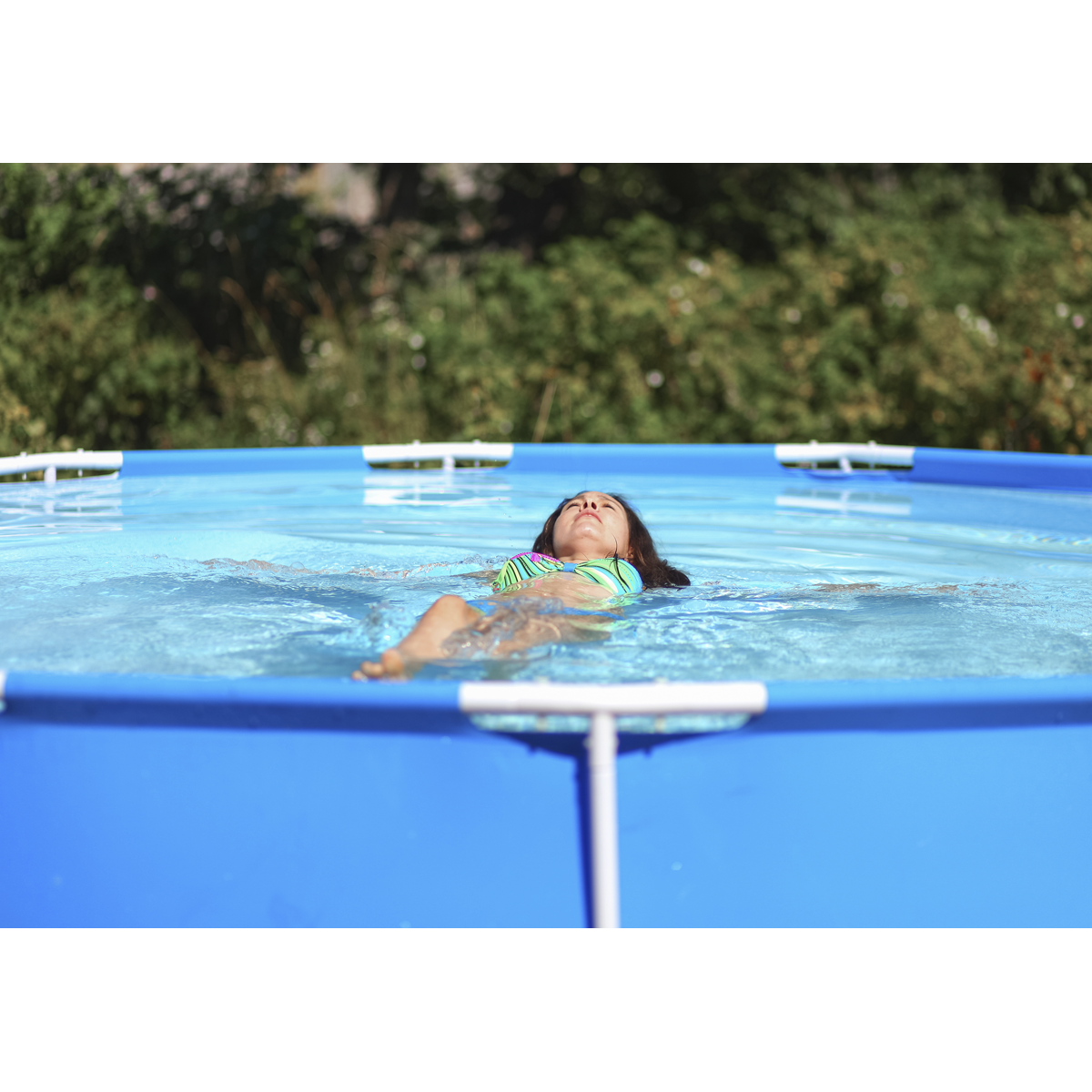 Dellonda Steel Frame Swimming Pool with Filter Pump 10ft, Blue (DL19)
