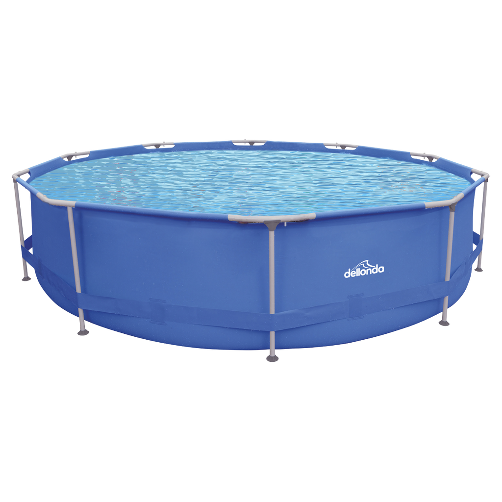 Dellonda Steel Frame Swimming Pool with Filter Pump 12ft, Blue (DL20)