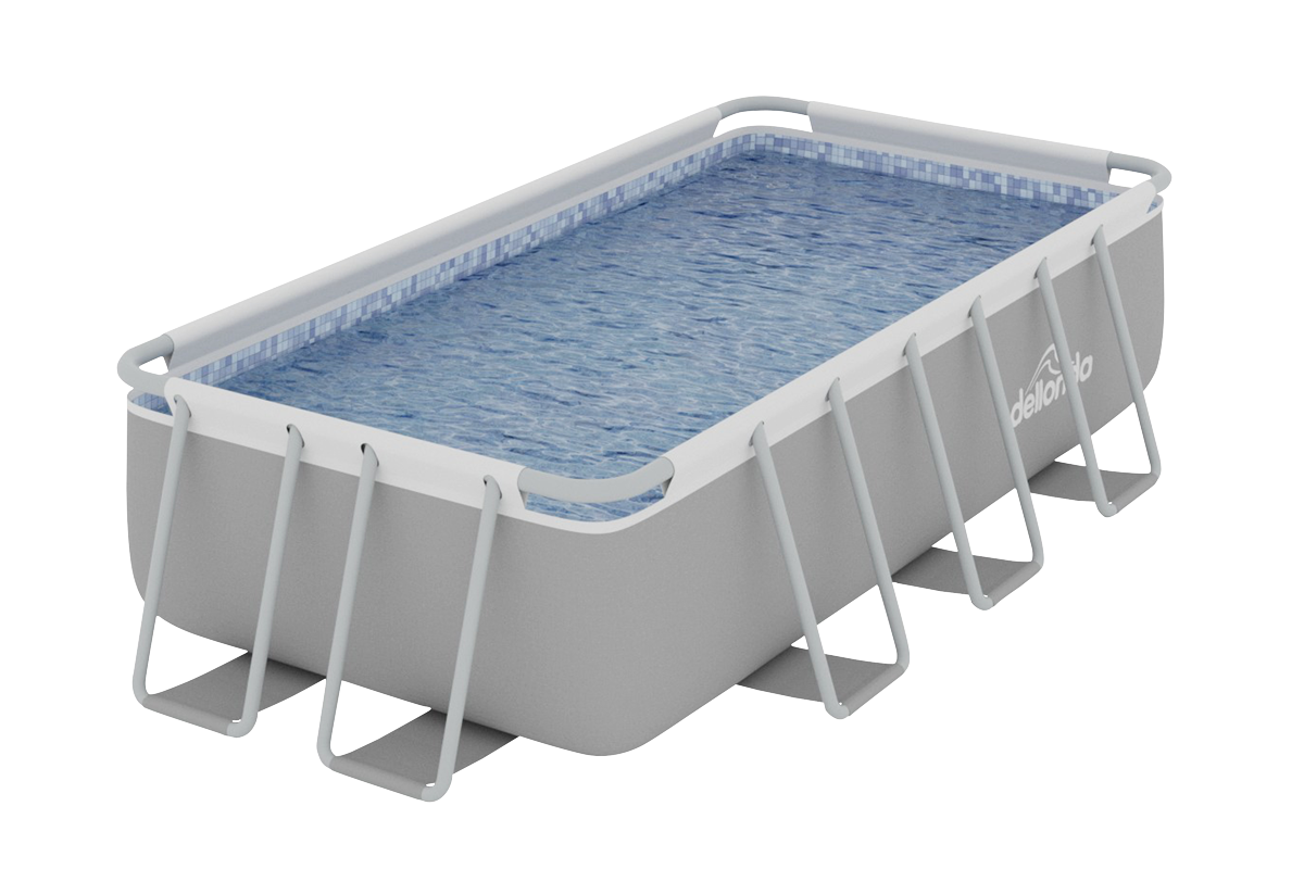 Dellonda Deluxe Steel Frame Swimming Pool with Filter Pump 13ft
