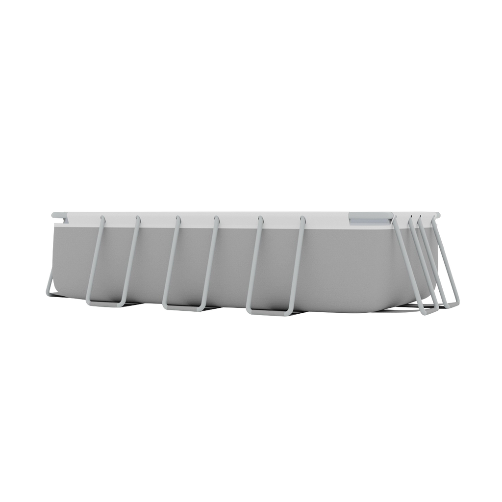 Dellonda Deluxe Steel Frame Swimming Pool with Filter Pump 13ft, Grey (DL21)