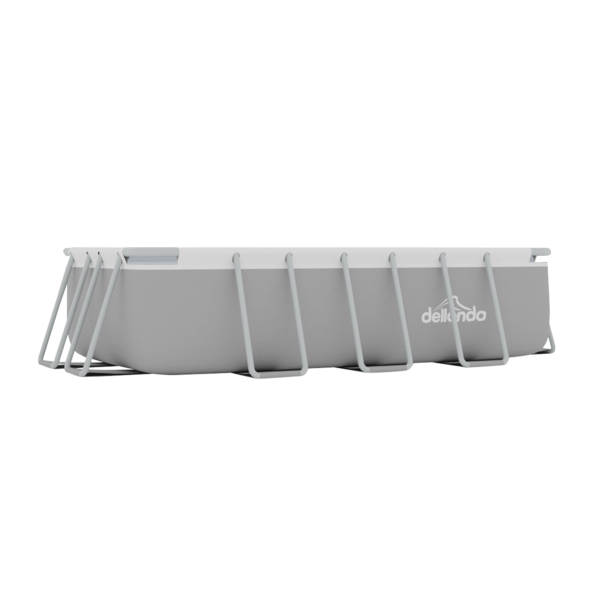 Dellonda Deluxe Steel Frame Swimming Pool with Filter Pump 13ft