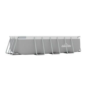 Dellonda Deluxe Steel Frame Swimming Pool with Filter Pump 13ft