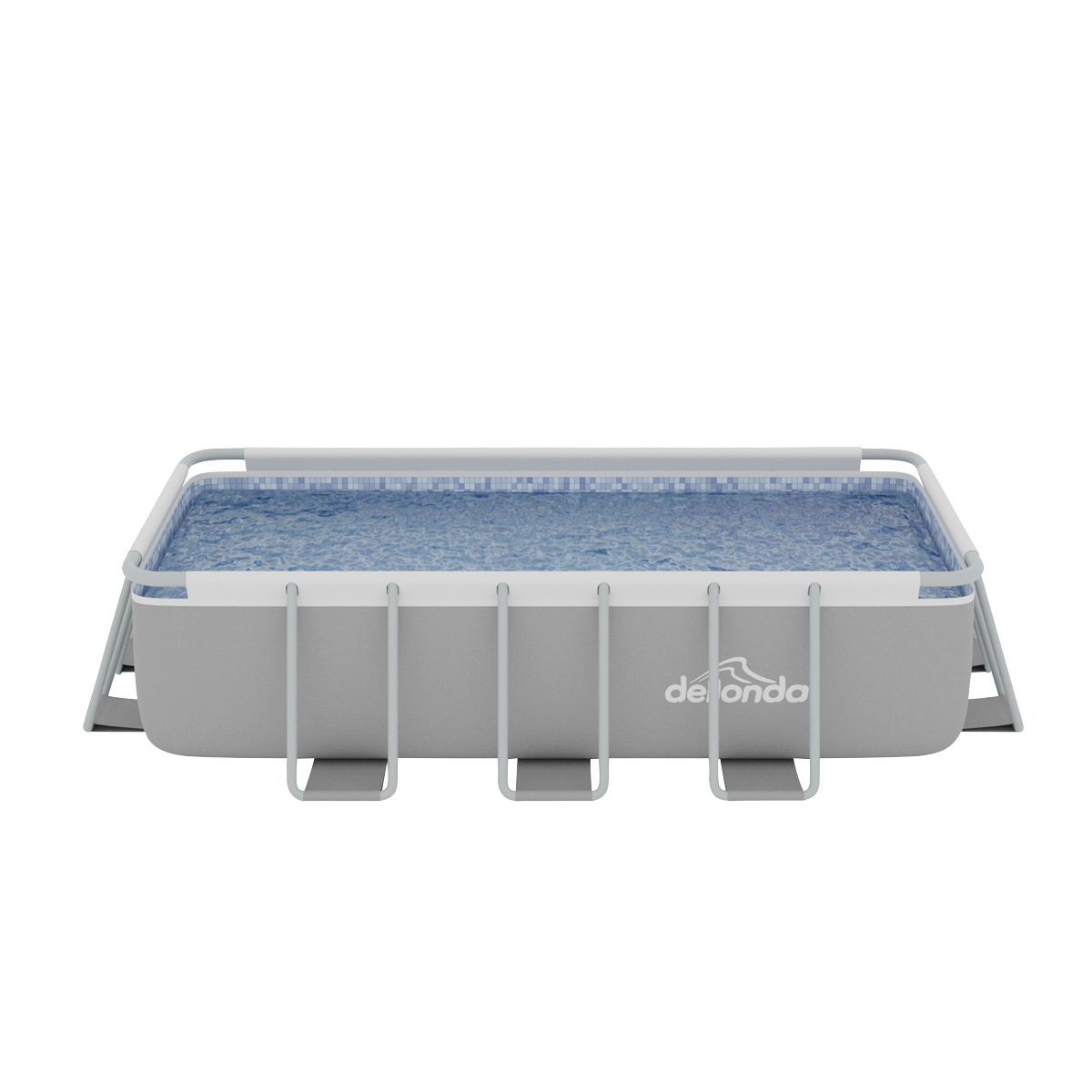 Dellonda Deluxe Steel Frame Swimming Pool with Filter Pump 13ft