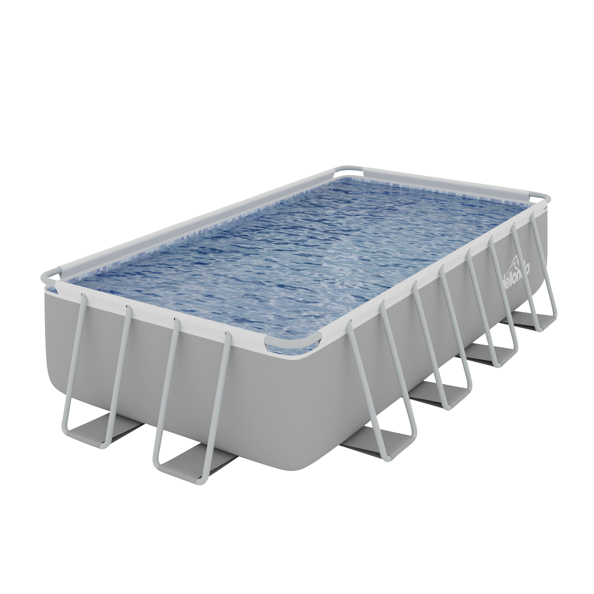 Dellonda Deluxe Steel Frame Swimming Pool with Filter Pump 18ft, Grey (DL22)