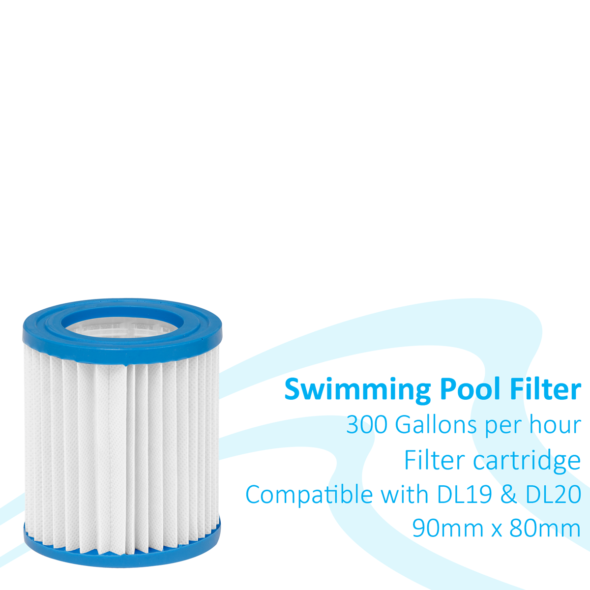 Dellonda Swimming Pool Filter Cartridge, Ø80 x 90mm (DL35)
