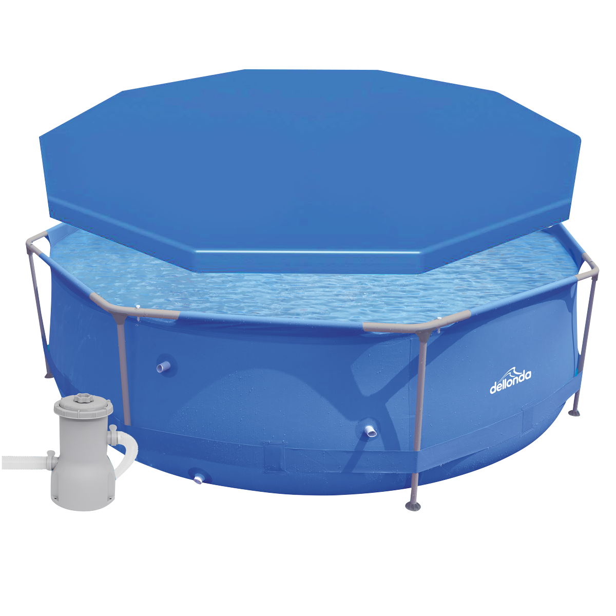 Dellonda Swimming Pool Top Cover with Rope Ties for DL19