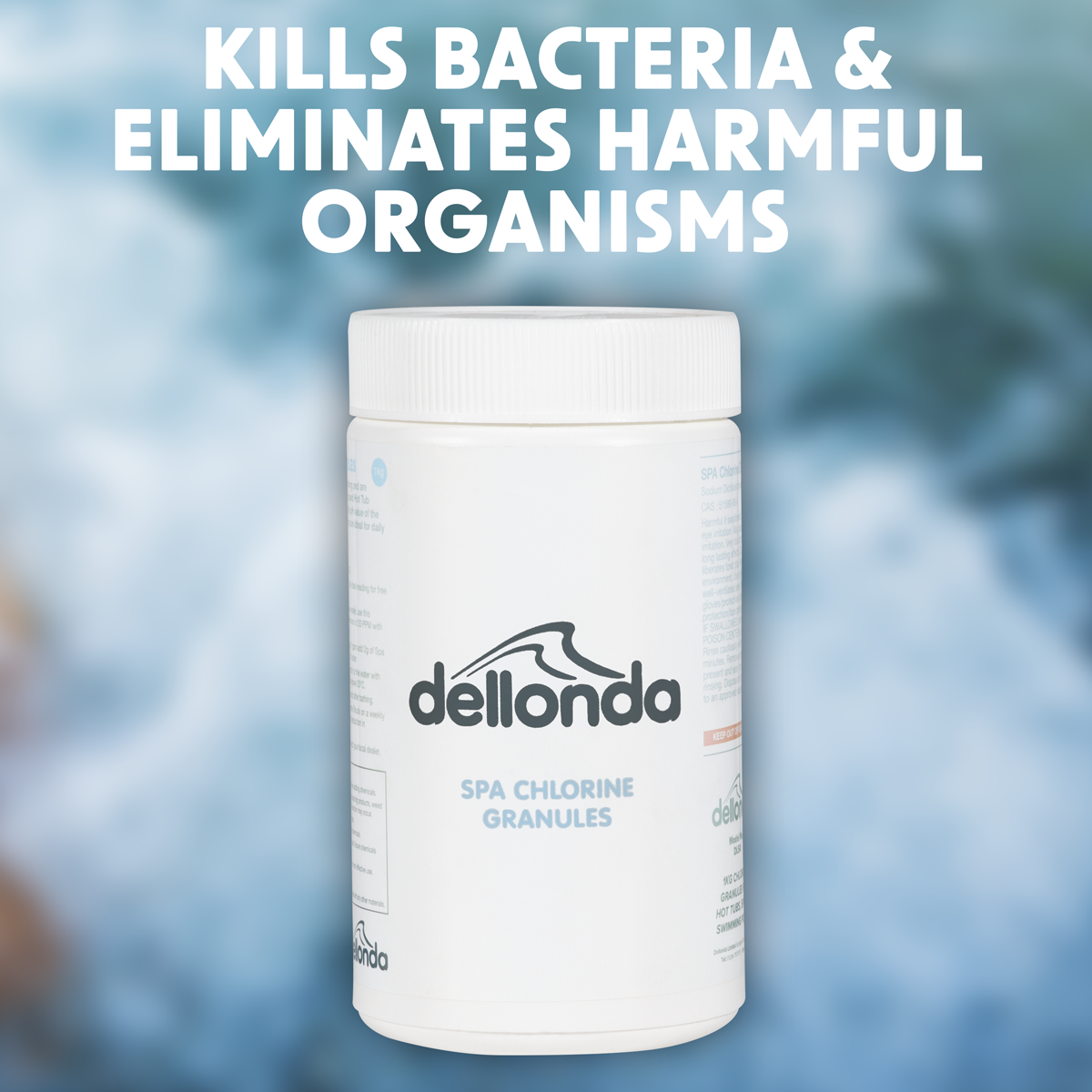 Dellonda Hot Tub/Spa/Pool Chlorine Granules 1kg (DL50)