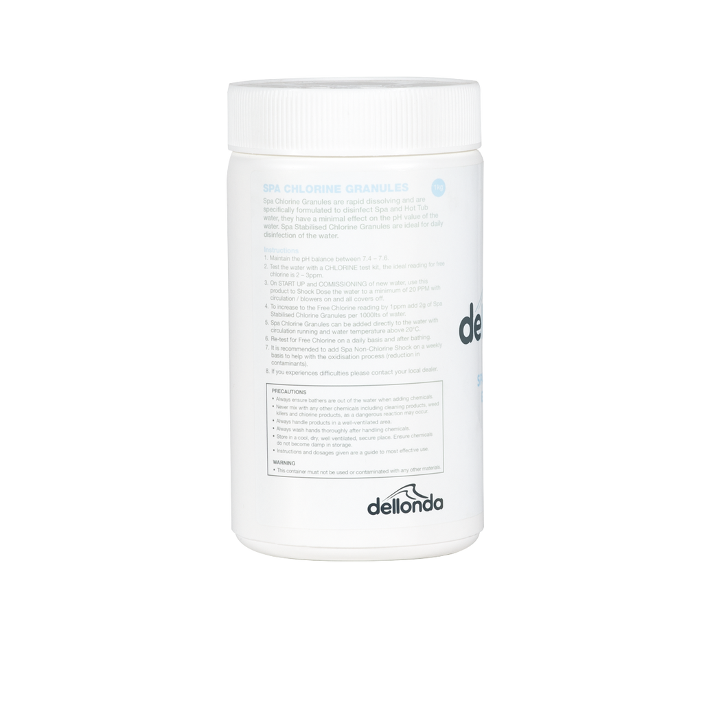 Dellonda Hot Tub/Spa/Pool Chlorine Granules 1kg (DL50)
