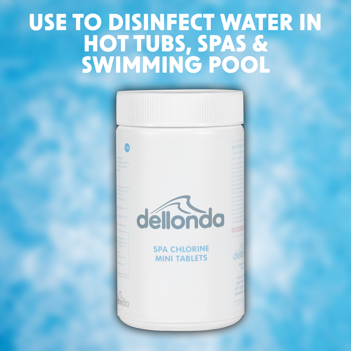 Dellonda Hot Tub/Spa/Pool Chlorine Mini Tabs 1kg (DL51)