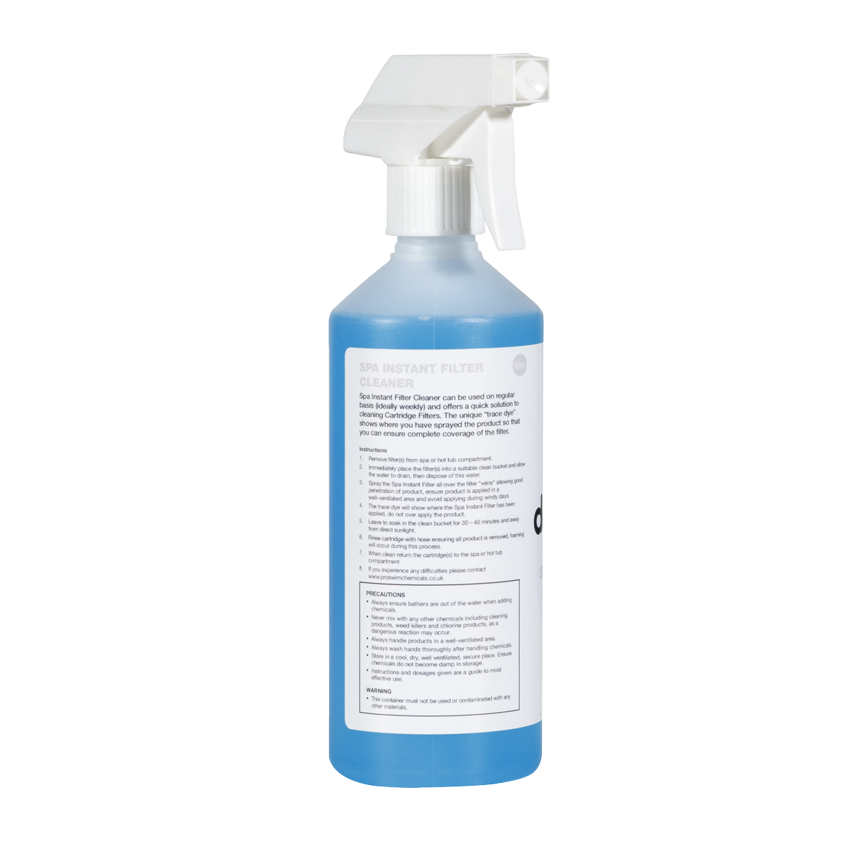 Dellonda Universal Instant Cartridge Filter Cleaner for Hot Tubs/Spas & Swimming Pools 500ml