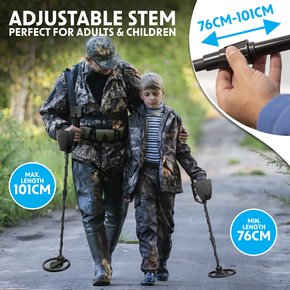 Dellonda Lightweight Metal Detector with High Accuracy Pinpoint Function (DL6)