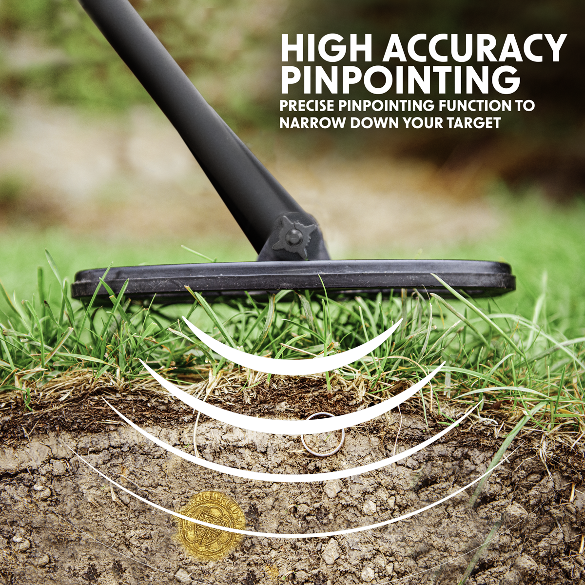 Dellonda Lightweight Metal Detector with High Accuracy Pinpoint Function (DL6)