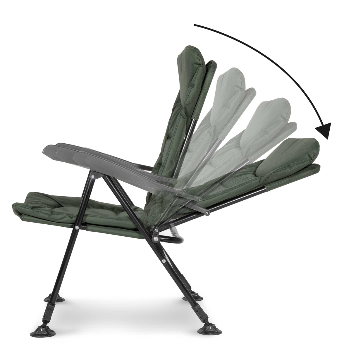 Dellonda Portable Reclining Chair with Armrests (DL74)