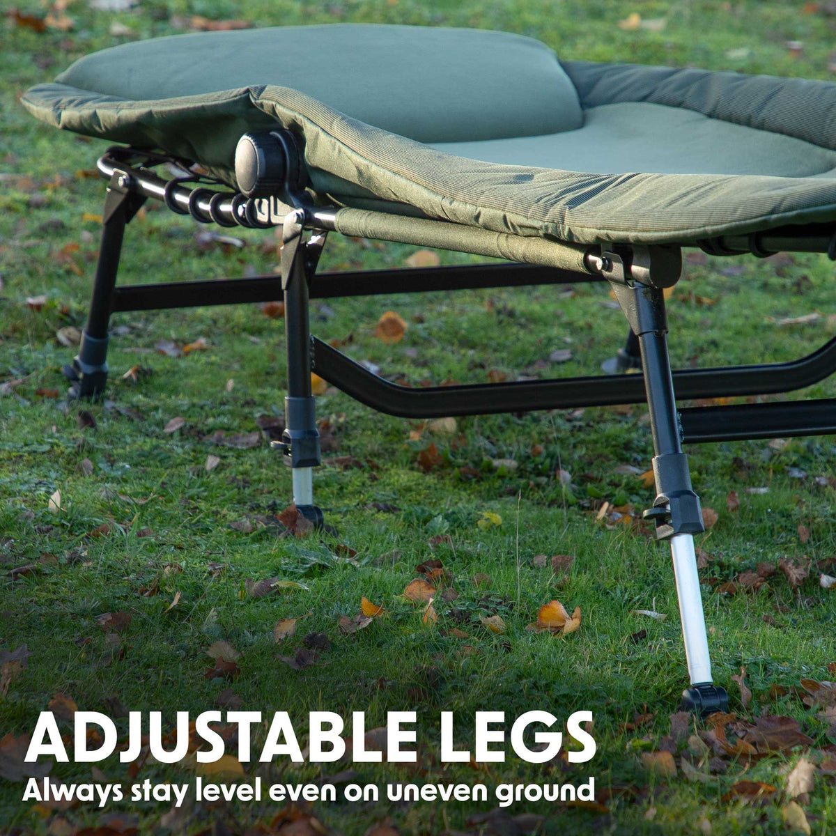 Dellonda Deluxe Wide Adjustable Bedchair with Fleece Mattress & Pillow (DL78) (Factory Refurbished A)