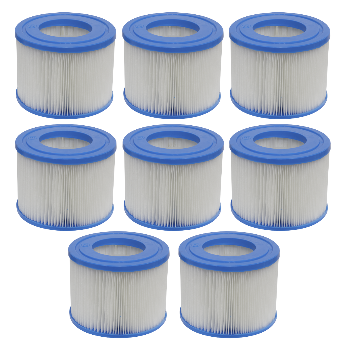Dellonda Hot Tub/Spa Filter Cartridge, Ø105 x 80mm, Pack of 8 (DL81)