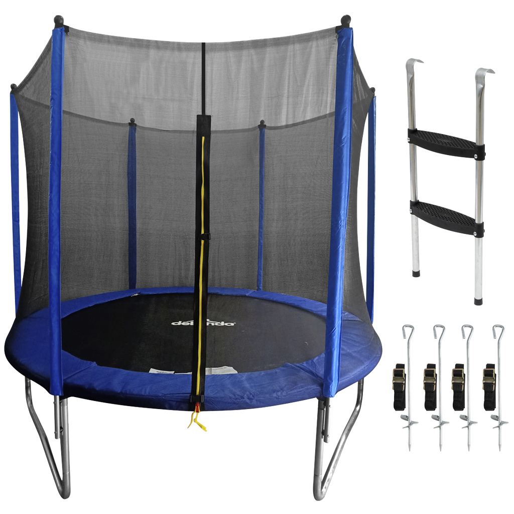 Dellonda Heavy-Duty 8ft Outdoor Trampoline with Anchors & Ladder (DL93)