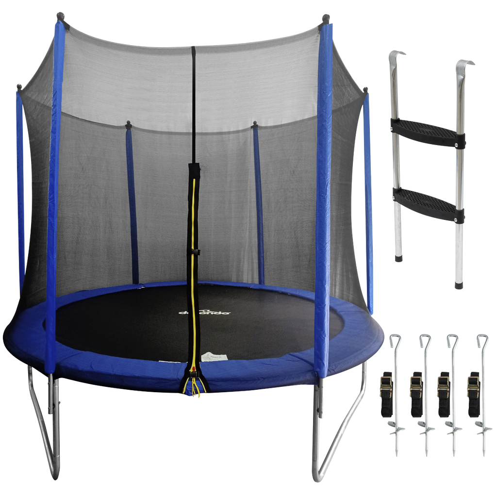Dellonda Heavy-Duty 10ft Outdoor Trampoline with Anchors & Ladder (DL94)
