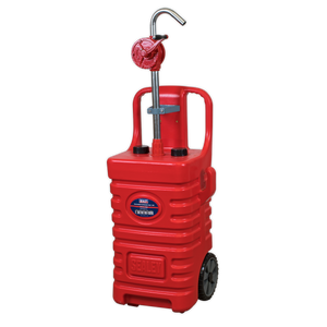 Mobile Dispensing Tank with Oil Rotary Pump 55L - Red