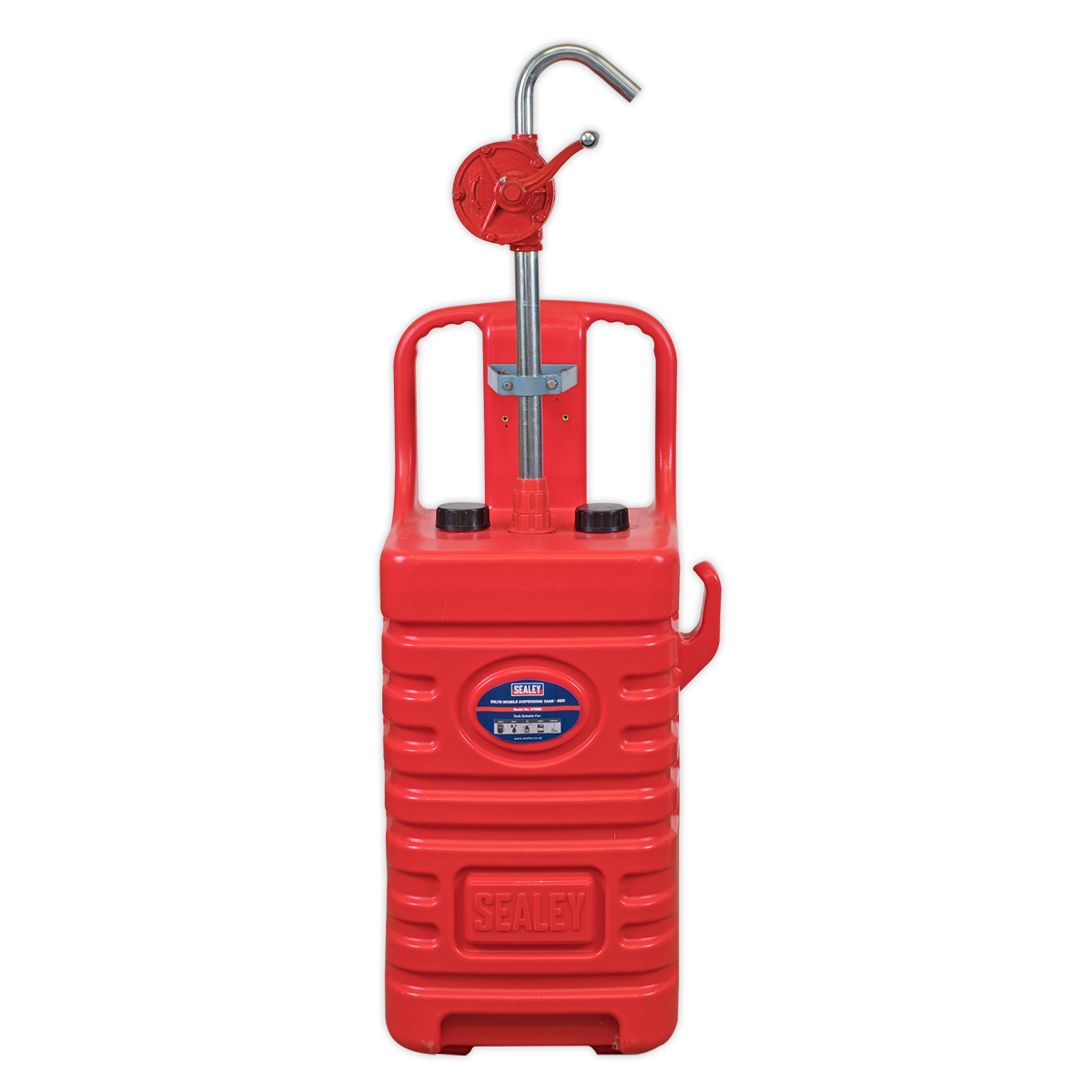 Mobile Dispensing Tank with Oil Rotary Pump 55L - Red