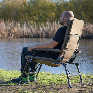 Dellonda DL73 Deluxe Portable Adjustable Reclining Fishing Camping Chair Seat with Padded Armrests