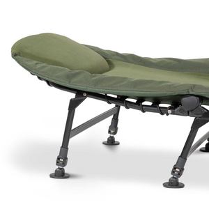 Dellonda DL77 Portable Adjustable Folding Bed Camping Chair Seat Fleece Mattress Pillow, Green