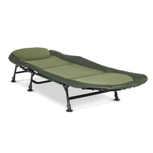Dellonda DL77 Portable Adjustable Folding Bed Camping Chair Seat Fleece Mattress Pillow, Green