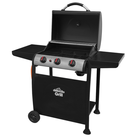 Dellonda 3 Burner Gas BBQ Grill with Ignition & Thermometer - A