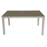 Dellonda Fusion Dining Table with Tempered Glass 152cm - Light Grey - B