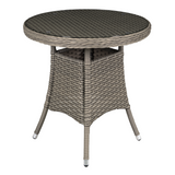 Dellonda Chester Rattan Dining Table with Tempered Glass 70cm - A