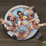 Dellonda 4-6 Person Inflatable Hot Tub Spa - Rattan Effect - A