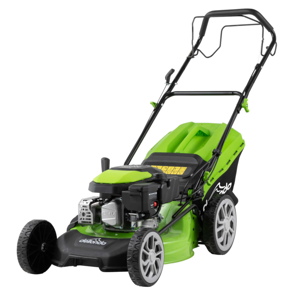 Dellonda DG101 Self Propelled Petrol Lawn Mower Grass Cutter, 460mm Cutting Width, 4 Stroke, 144cc